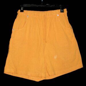 Womens Goldenrod Yellow Cotton Shorts Size M Medium